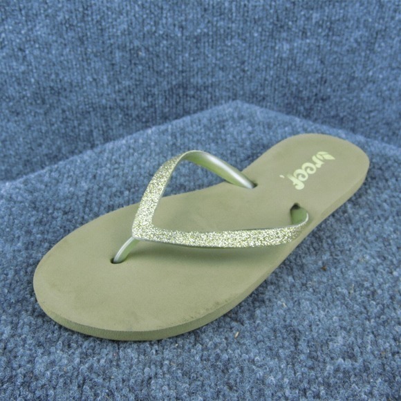 Reef Women Flip Flop Sandal Shoes Gold Synthetic Size 6 Medium - Picture 1 of 9